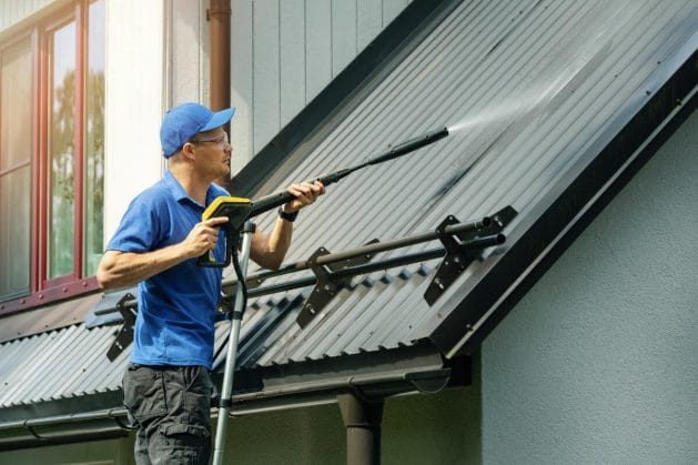 how to clean a metal roof 